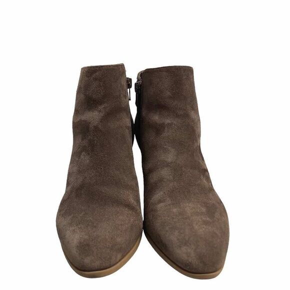 ALFANI Adison  Women’s Suede Leather Brown Booties Size 9.5 M 2” heel - Picture 1 of 12